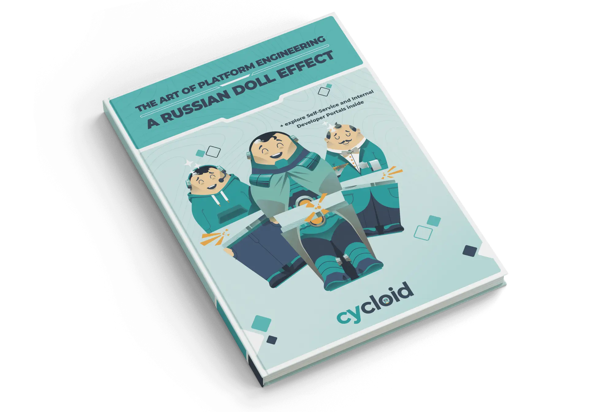 Magazine mockup of the russian dool effect ebook