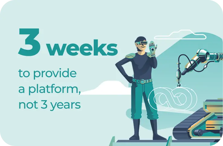 3weeks to provide a platform, not 3 years