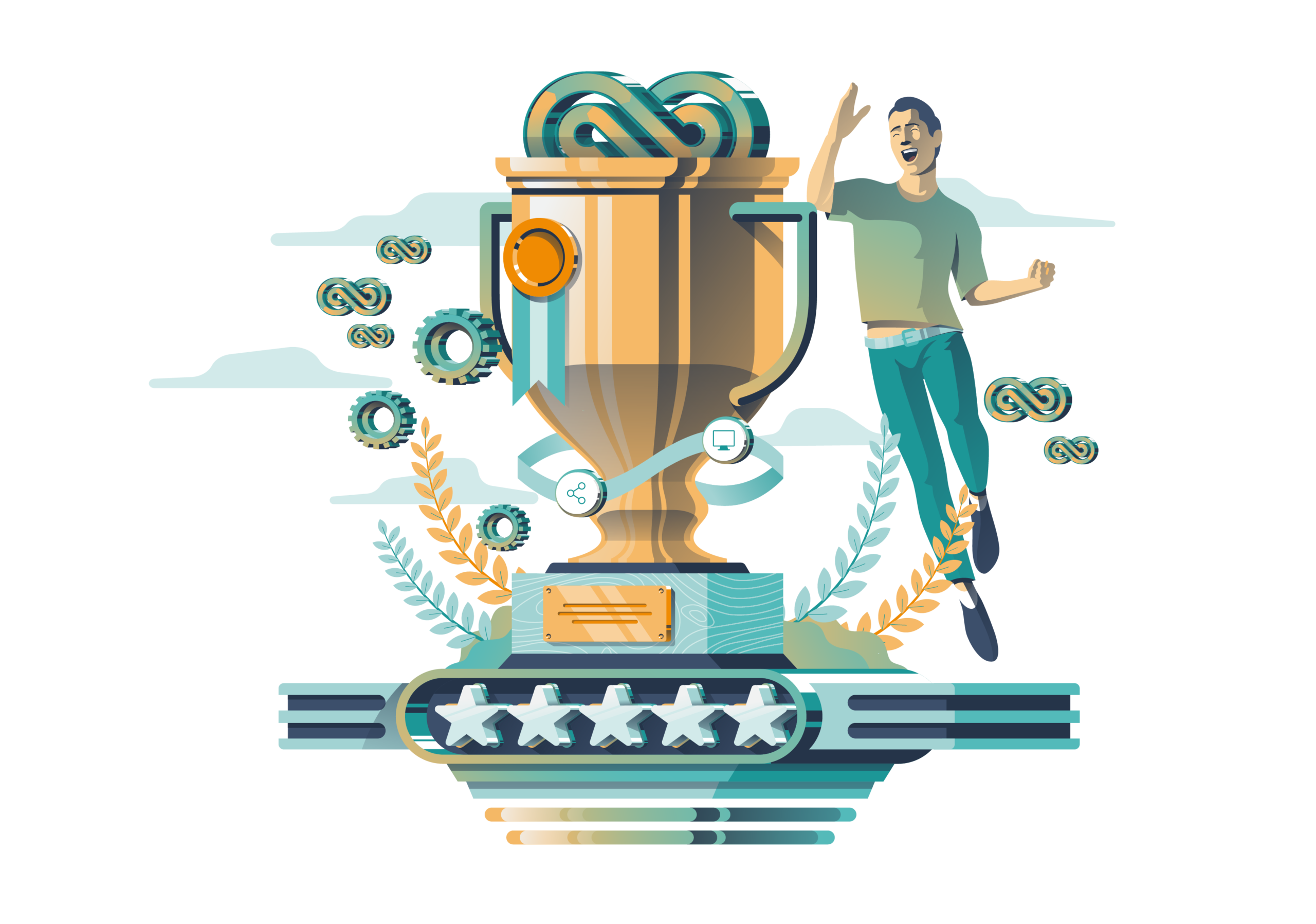 illustration of customer success