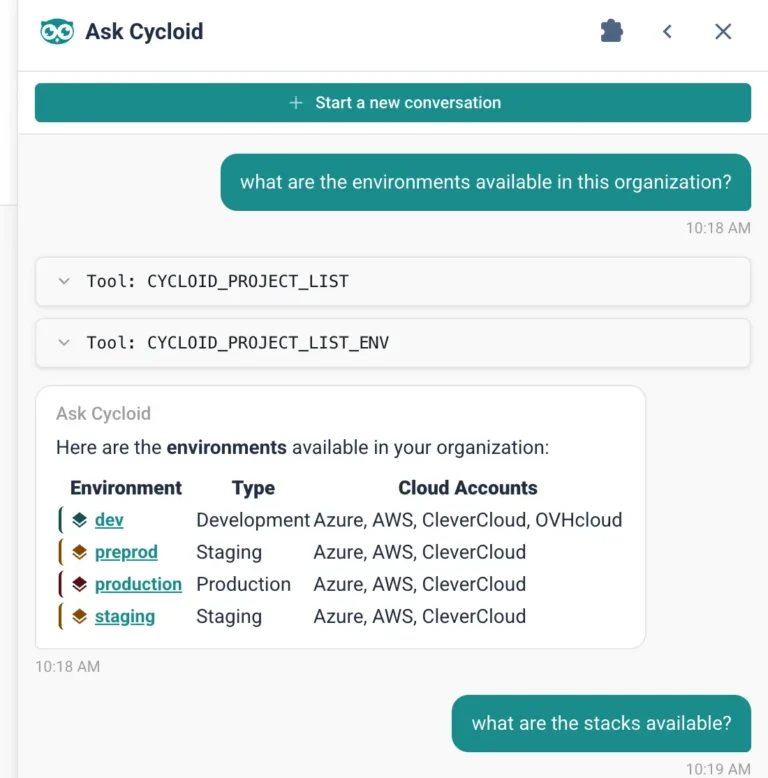 screenshot of the cycloid AI feature