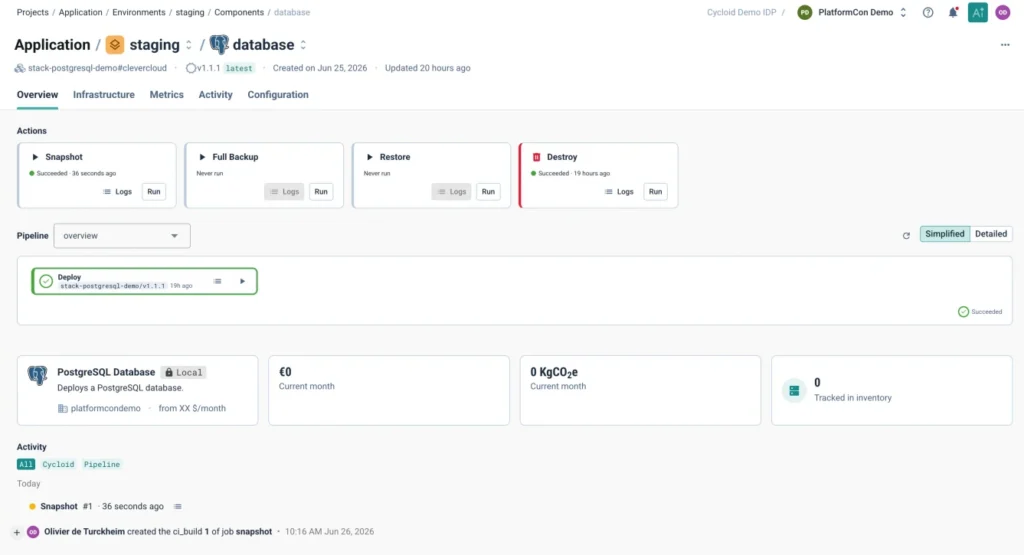 dashboard database screenshot