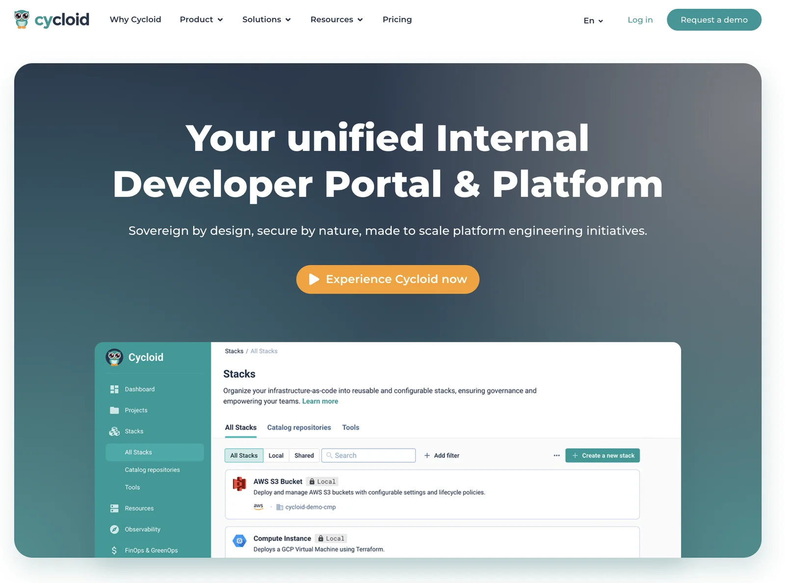 Cycloid, the unified internal developer portal and platform